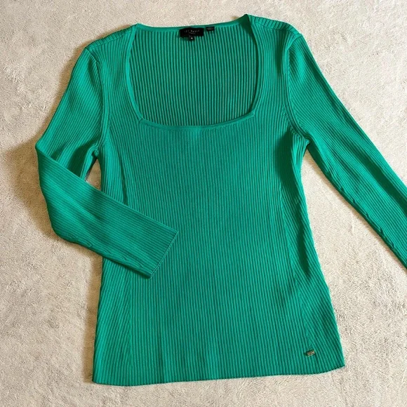 Ted Baker Square Neck Ribbed Top - Picture 6 of 12